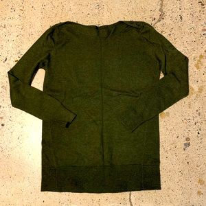 Olive boatneck sweater, LOFT, M